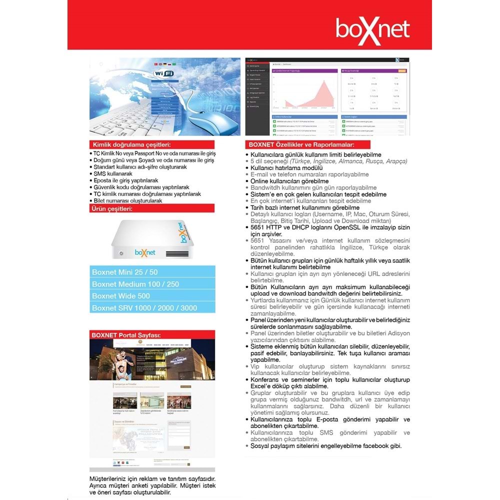 BOXNET 8 Portlu (0-1000 Online Kullanıcı)